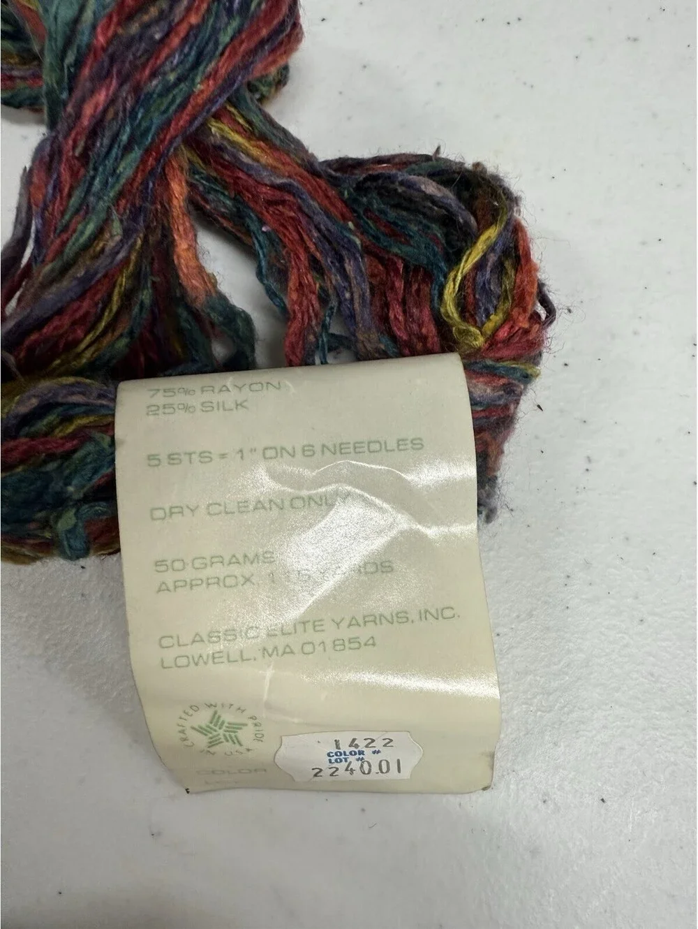Classic Elite Yarns ‘Fame’ Silk/Rayon Mixed Color 5 Skein Lot